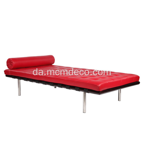 Rød Barcelona læder Daybed replika